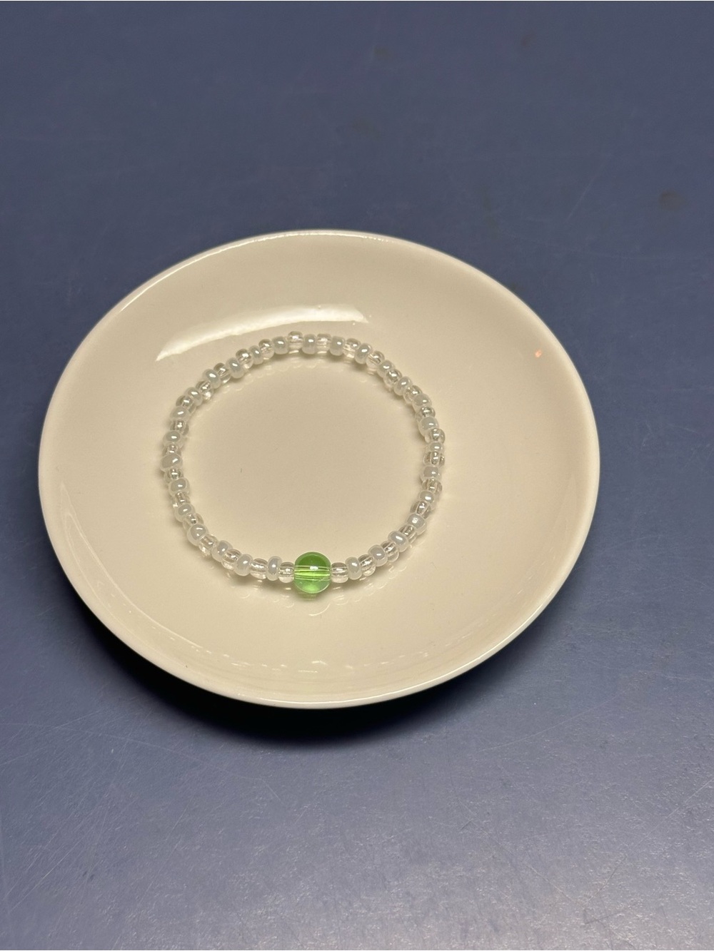 Lime green accent bead bracelet
